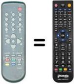 Télécommande équivalente Daewoo 14C4T (ver. 2)